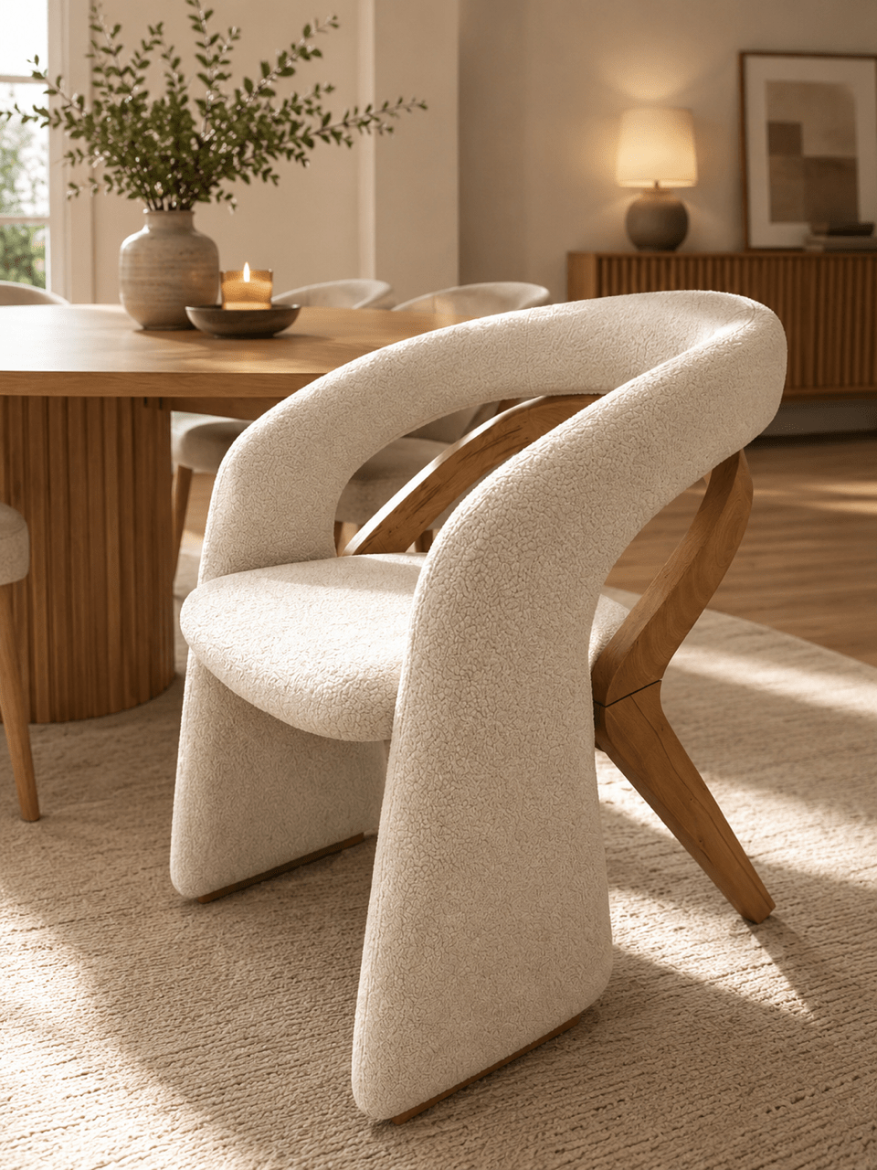 Design-Sessel Bouclé